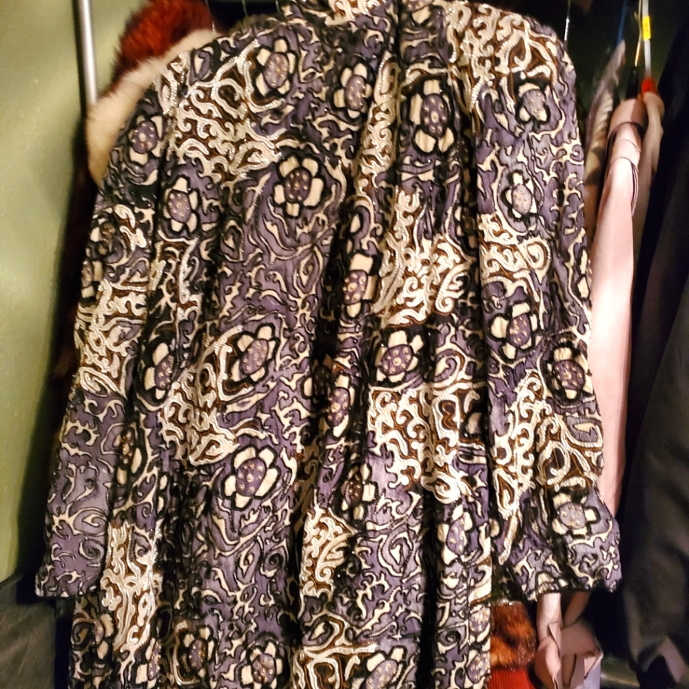 Vintage embroidered evening coat